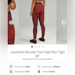 Lululemon Wunder Train High-Rise Tight 28"